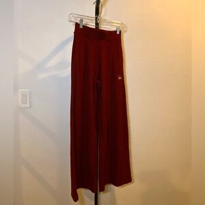 ALO Yoga Burgundy Wide-Leg Trousers